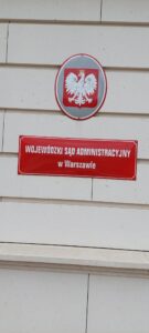 Tablica Wojewódzki Sąd Administracyjny Warszawa